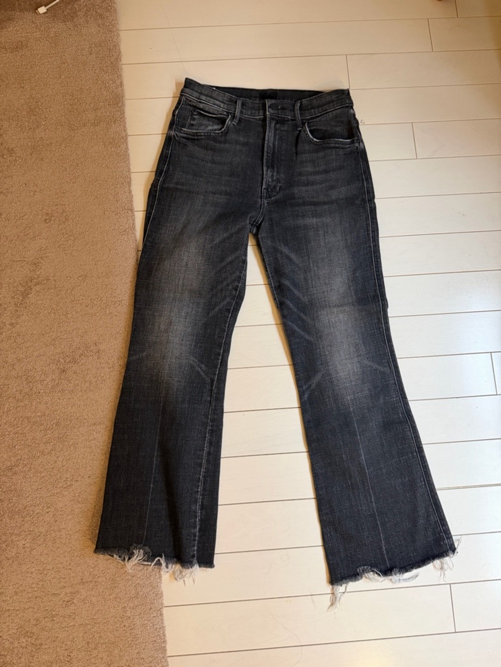 MOTHER Black-Washed Denim Jeans
